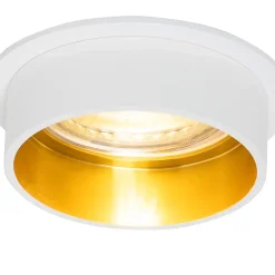Spot encastré moderne blanc avec intérieur doré - Insta