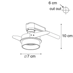 Spot encastré moderne blanc avec intérieur doré - Insta