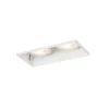 Spot encastré moderne blanc GU10 sans bordure 2 lumières - Oneon