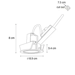 Spot encastré moderne bronze foncé inclinable - Cisco