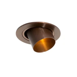 Spot encastré moderne bronze foncé orientable GU10 35 mm rond - Installa