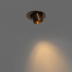 Spot encastré moderne bronze foncé orientable GU10 35 mm rond - Installa
