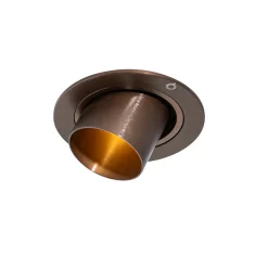 Spot encastré moderne bronze foncé orientable GU10 35 mm rond - Installa