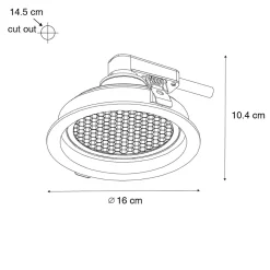 Spot encastré moderne doré orientable - Coop 111 Honey