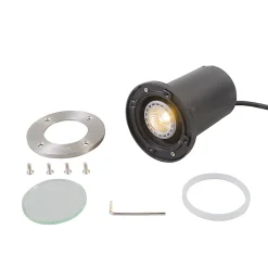 Spot encastré moderne en acier inoxydable - Basic Round