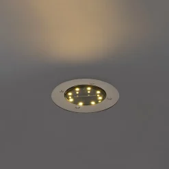 Spot encastré moderne en acier avec LED solaire IP65 - Terry