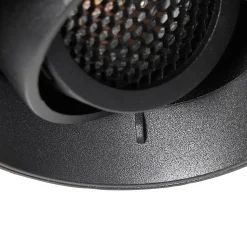 Spot encastré moderne noir GU10 rond sans enjoliveur - Oneon Honey