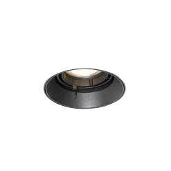 Spot encastré moderne noir GU10 rond sans bordure - Oneon