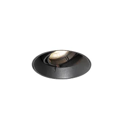 Spot encastré moderne noir GU10 rond sans bordure - Oneon