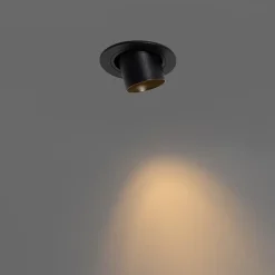 Spot encastré moderne noir orientable GU10 35 mm rond - Installa