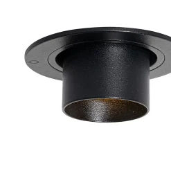 Spot encastré moderne noir orientable GU10 35 mm rond - Installa