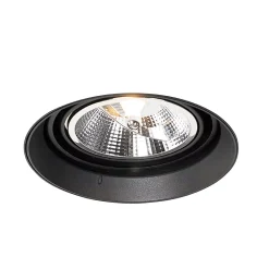 Spot encastré moderne noir GU10 AR111 rond sans bordure - Oneon