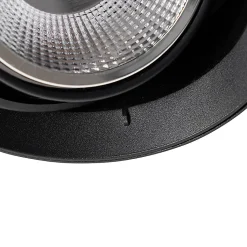 Spot encastré moderne noir GU10 AR111 rond sans bordure - Oneon