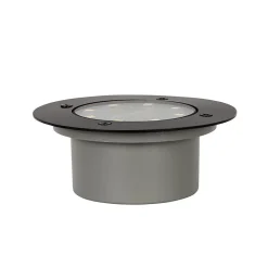 Spot encastré moderne noir avec LED solaire IP65 - Terry