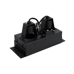 Spot encastré moderne noir GU10 AR70 sans bordure 2 lumières - Oneon