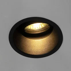 Spot encastré moderne noir orientable et inclinable - Alloy