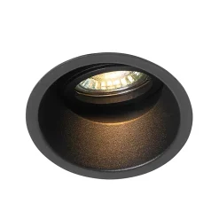 Spot encastré moderne noir orientable et inclinable - Alloy