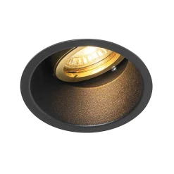 Spot encastré moderne noir avec or orientable et inclinable - Alloy