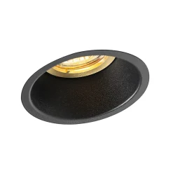 Spot encastré moderne noir avec or orientable et inclinable - Alloy