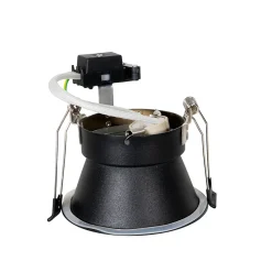 Spot encastré moderne noir avec intérieur doré GU10 70mm IP44 - Dept