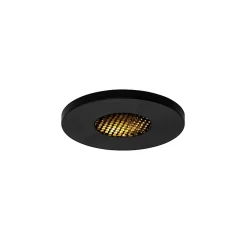 Spot encastré moderne pour salle de bain noir IP54 - Shed Honey