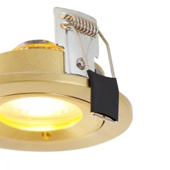 Spot encastré moderne rond doré IP44 - Xena Round