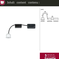 Spot encastré modulaire LED Nova Mini Coin rond 35mm Coin 4W 310lm 230V 2700K Clair
