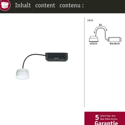 Spot encastré modulaire LED Tunable White Coin 50mm Coin 6W 530lm 230V gradable 2200 - 6500K Satiné