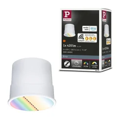 Spot encastré modulaire LED Smart Home Zigbee 3.0 Base Coin Kit de 1 rond 50mm Coin 4,9W 420lm 230V gradable RGBW+ Satiné