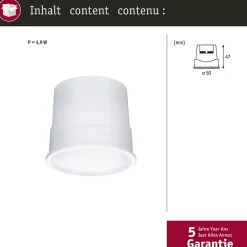 Spot encastré modulaire LED Smart Home Zigbee 3.0 Base Coin Kit de 1 rond 50mm Coin 4,9W 420lm 230V gradable RGBW+ Satiné