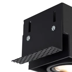 Spot encastré noir orientable et rotatif sans bordure 3 lumières - Oneon