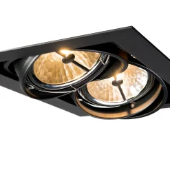 Spot encastré noir orientable AR111 2 lumières - Oneon