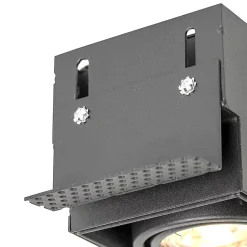 Spot encastré noir rotatif et inclinable trimless à 2 lumières - ONEON 2