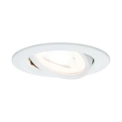 Spot encastré Nova orientable rond 84mm 50 GU10 max. 35W 230V gradable Blanc dépoli