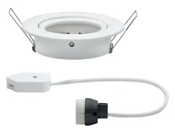 Spot encastré Nova orientable rond 84mm 50 GU10 max. 35W 230V gradable Blanc dépoli