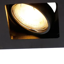 Spot encastré rectangulaire noir 2 lumières - Qure
