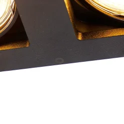 Spot encastré rectangulaire noir 2 lumières - Qure