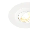 Spot encastré rond blanc orientable avec bague de finition - Edu