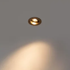 Spot encastré rond bronze foncé orientable et inclinable - Chuck