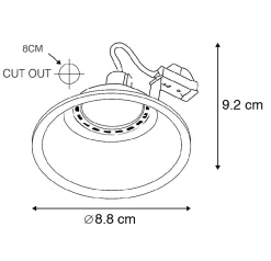 Spot encastré rond moderne blanc - Dept