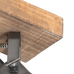 Spot encastré rustique noir avec bois 2 lumières orientables - Jelle