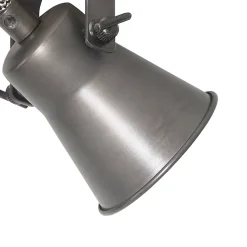 Spot encastré rustique noir avec bois 2 lumières orientables - Jelle