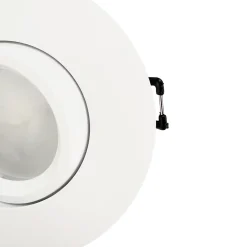 Spot encastrable au plafond IP44 blanc, ampoule 6500K 5,5W GU10, orientable, encastrable, POLI EDO, 3 pcs.