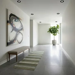 Spot encastrable au plafond IP44 noir, ampoule 6500K 5,5W GU10, orientable, encastrable, POLI EDO, 6 pcs.