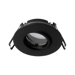 Spot encastrable au plafond IP44 noir, ampoule 4000K 5,5W GU10, orientable, encastrable, POLI EDO, 6 pcs.