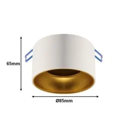 Spot Encastrable BLANC et OR pour Ampoule GU10 - SILUMEN - Aluminium