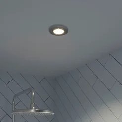 Spot encastrable Burnell LED intégrée blanc neutre dimmable IP65 450lm 6.2W Ø8.5xH.4cm chrome GoodHome