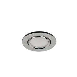 Spot encastrable Burnell LED intégrée blanc neutre dimmable IP65 450lm 6.2W Ø8.5xH.4cm chrome GoodHome