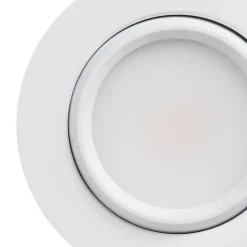Spot encastrable Burnell LED intégrée blanc neutre dimmable IP65 450lm 6.2W Ø8.5xH.4cm blanc GoodHome
