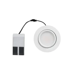 Spot encastrable Burnell LED intégrée blanc neutre dimmable IP65 450lm 6.2W Ø8.5xH.4cm blanc GoodHome
